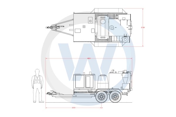 Allvac® AV850 Hydro Excavator on Tandem Trailer - Image 5