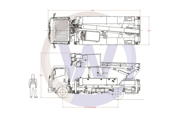 Linelift® DHT150AS on Isuzu FRR500 Truck - Image 8