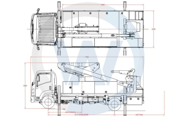 Versalift VST40 on Isuzu FRR500 4x2 Truck - Image 10