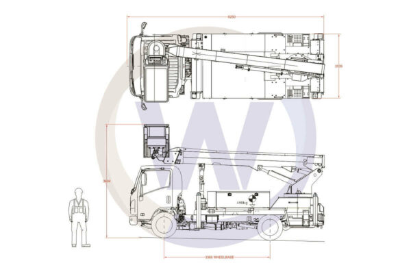 Linelift® DHT150S on Isuzu NQR500 4x2 Truck - Image 11
