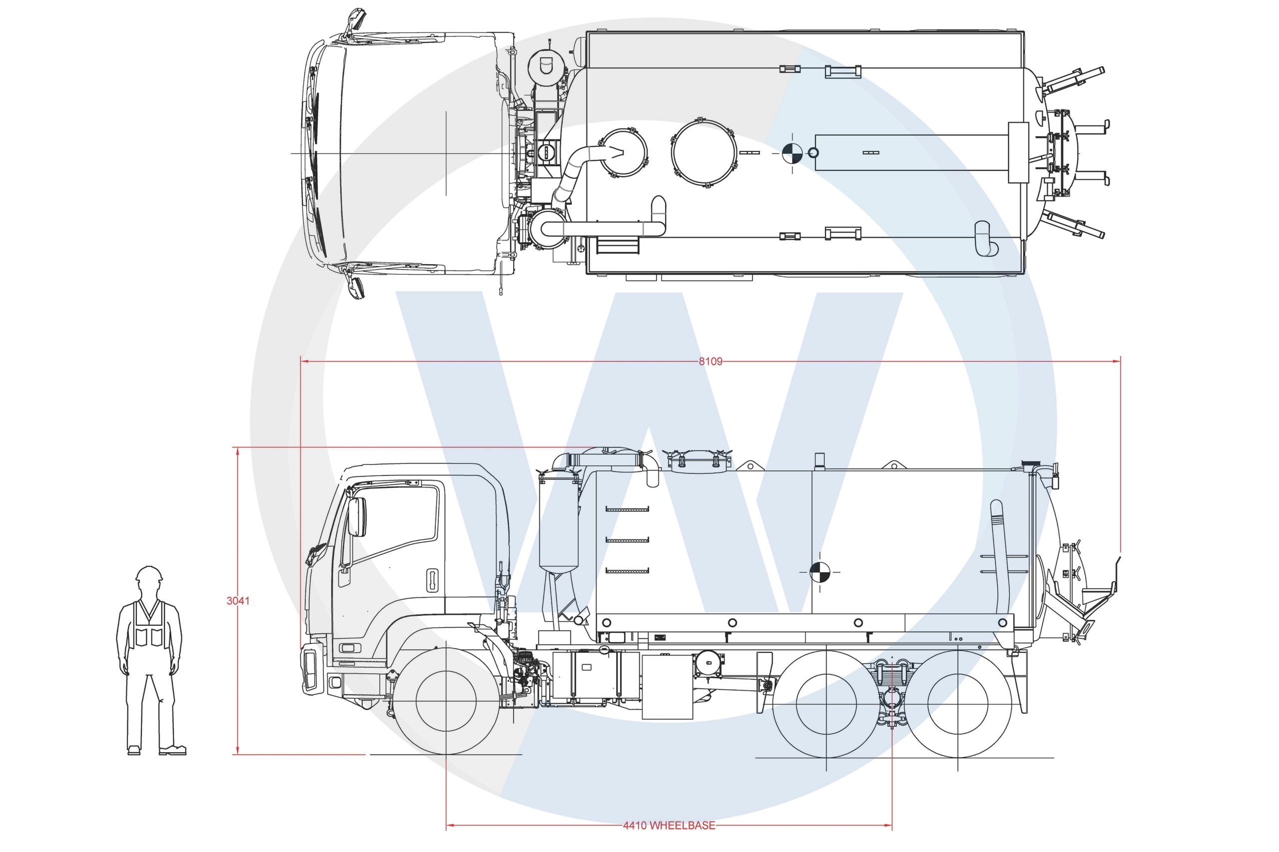 Allvac® AV10000 Vacuum Tanker on Isuzu FVZ1400 6x4 Waimea Group NZ Ltd