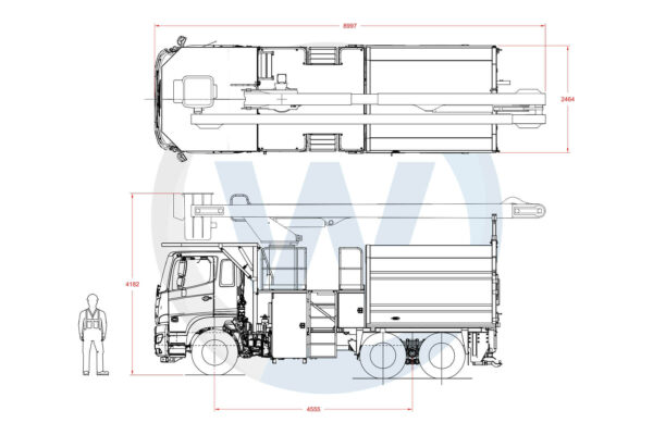 Versalift VO255 on Hino 2632 Arborist Truck - Image 9