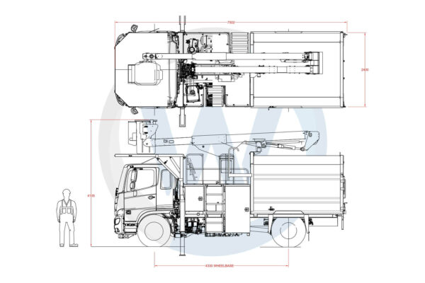 Versalift VST47 on Hino FG1628 Arborist Truck - Image 7