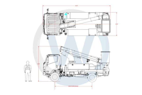 Linelift® DHT120 on Isuzu NPS450 Truck - Image 9