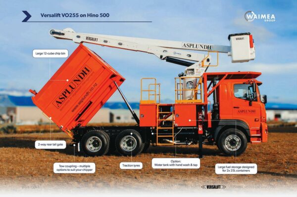Versalift VO255 on Hino 2632 Arborist Truck - Image 7