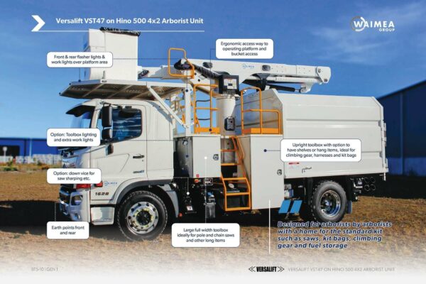 Versalift VST47 on Hino FG1628 Arborist Truck - Image 5