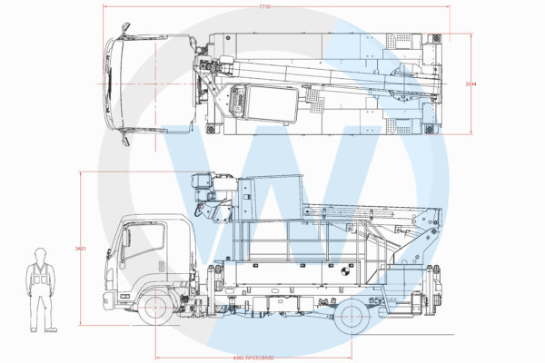 Linelift® DHT150AS on Isuzu FRR600 Truck - Image 9