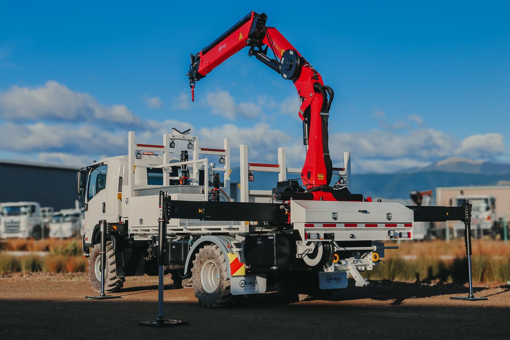 Palfinger PK19 on Isuzu FTS800 4x4 Lines Crane Truck Waimea Group NZ Ltd