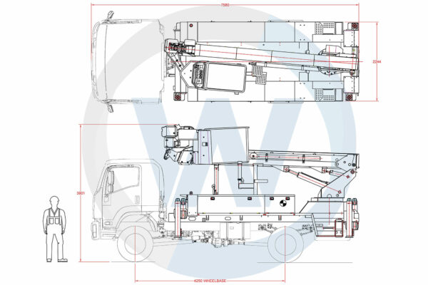 Linelift® DHT150AS on Isuzu FTS800 4x4 - Image 8