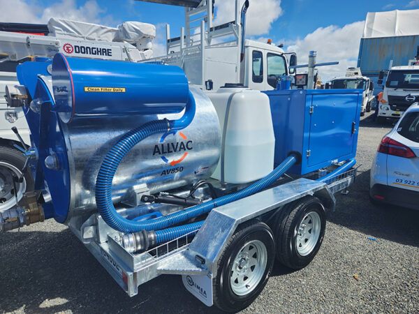 BTV6-2 Allvac® AV850 Full Door Hydro Excavator  on Tandem Trailer
