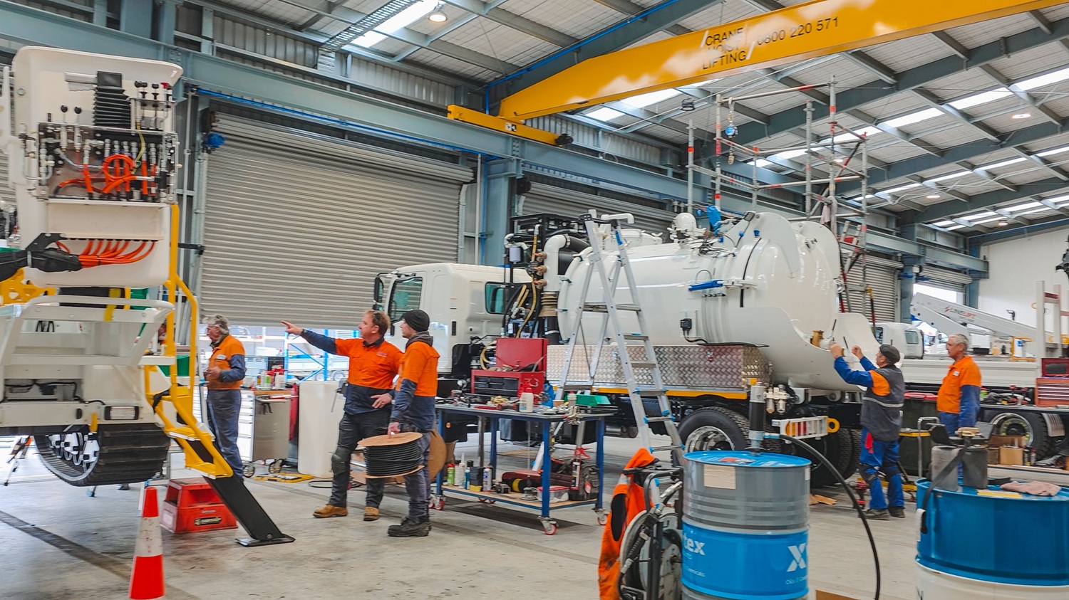 A yard full of specialist utility trucks to be reviewed and replacements and expansions planned for
