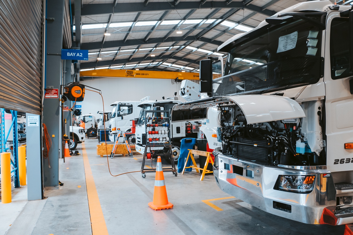A yard full of specialist utility trucks to be reviewed and replacements and expansions planned for