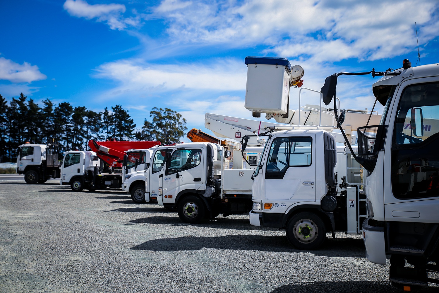 A yard full of specialist utility trucks to be reviewed and replacements and expansions planned for